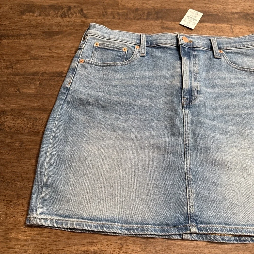 NWT JCrew Womens Blue Jeans Denim Stretch Mini Skirt 12 J.Crew